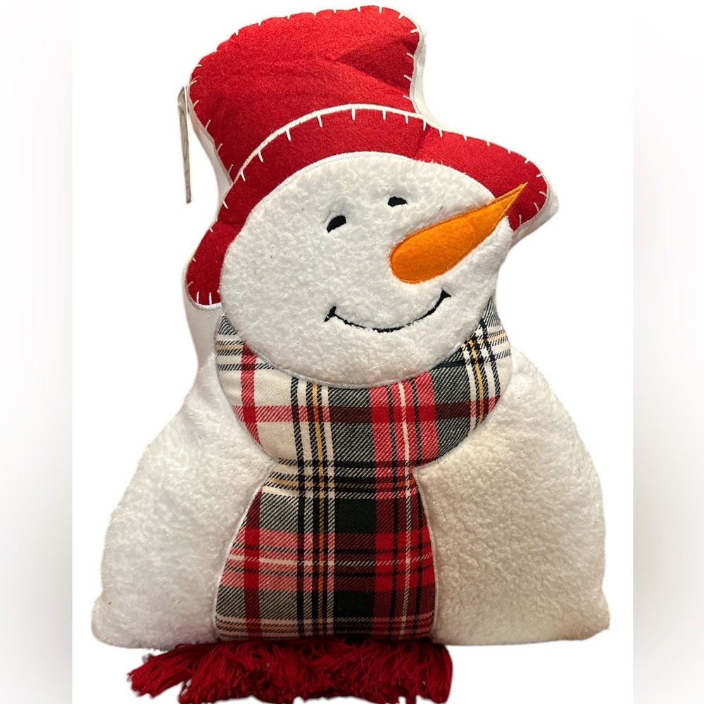 NWT Warm Wishes Snowman Holiday Winter
Decorative Throw Pillow.